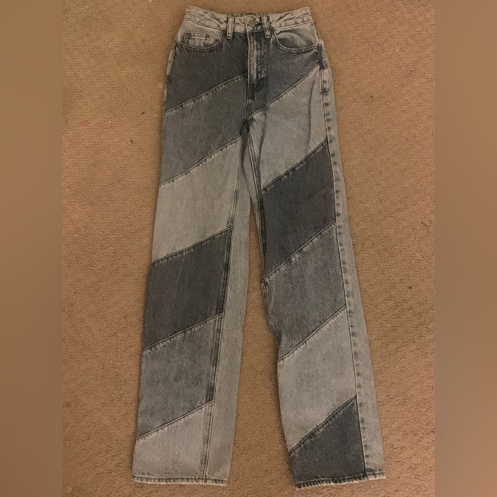 Pacsun multi denim strait leg jeans.